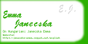 emma janecska business card